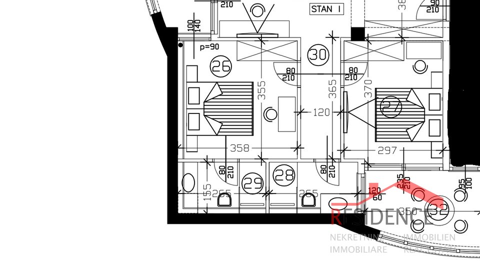 Veli Vrh, Appartamento trilocale in nuova costruzione