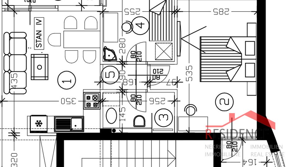 Pula-Veli Vrh, appartamento in nuova costruzione al secondo piano