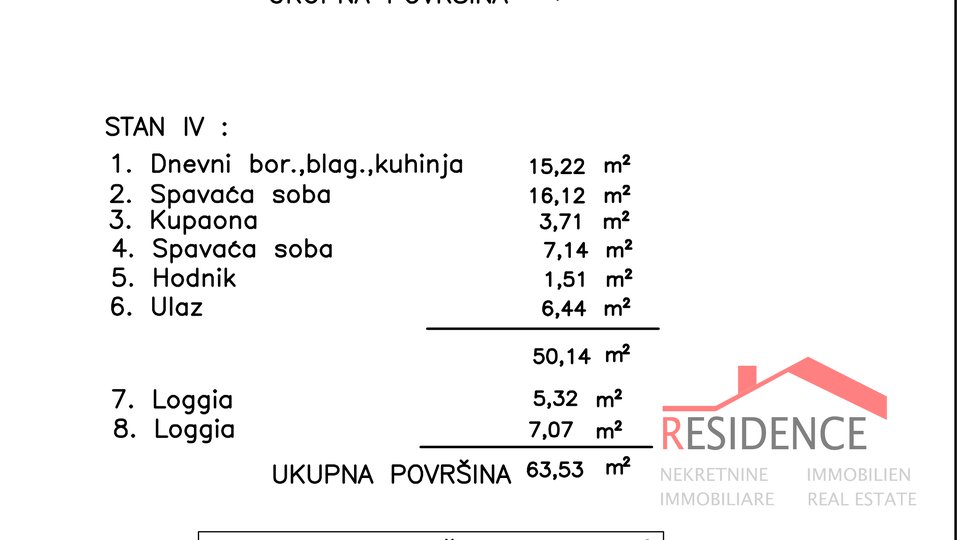 Pula-Veli Vrh, stan u novogradnji na drugom katu