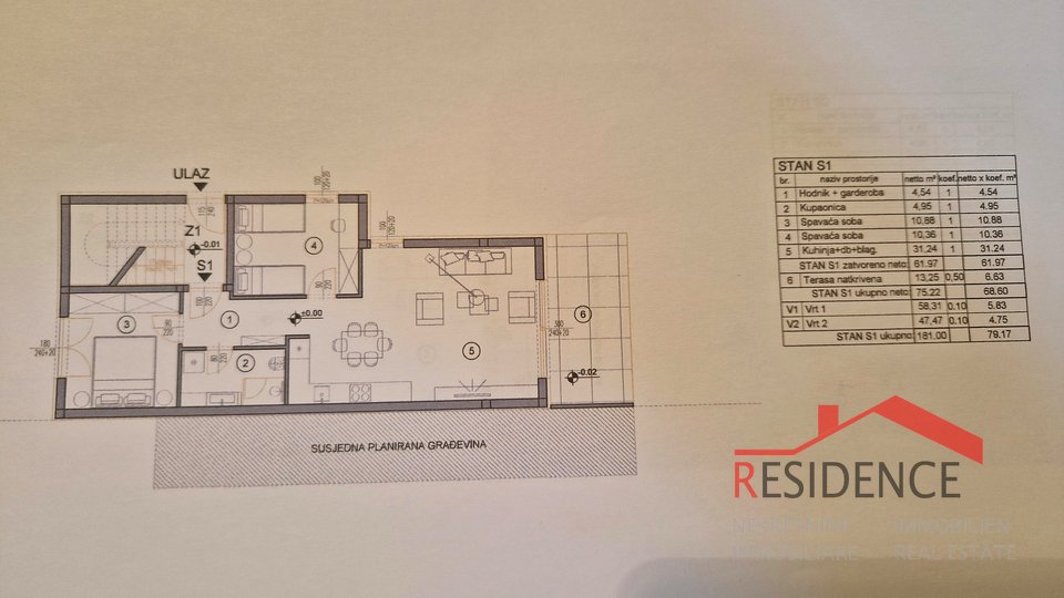 MEDULIN, ERDGESCHOSSWOHNUNG MIT GARTEN,  NEUBAU